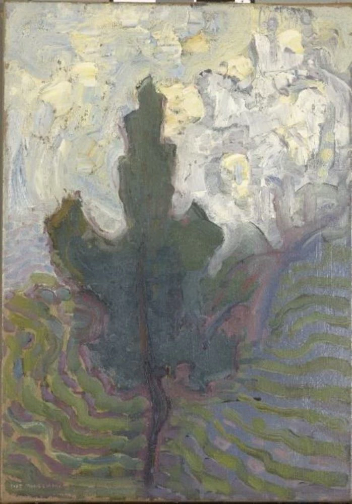 Siluetta dell'albero singolo - Kunstmuseum Den Haag
